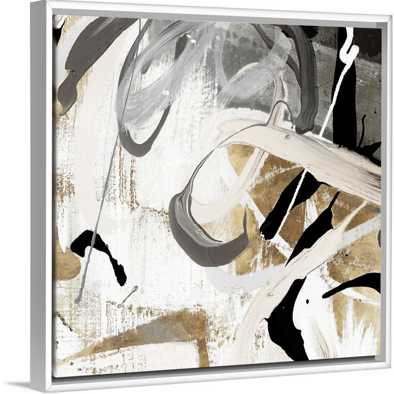 Tangled I - reproduction d'art sur toile, Toile avec cadre flottant, H 31,25 po x l 31,25 po, Blanc