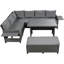 Ensemble de canapé modulaire d'extérieur 5 pièces en osier de patio 5 pièces avec tables d'appoint pliables et coussins lavables, meubles de conversation toutes saisons-597756175