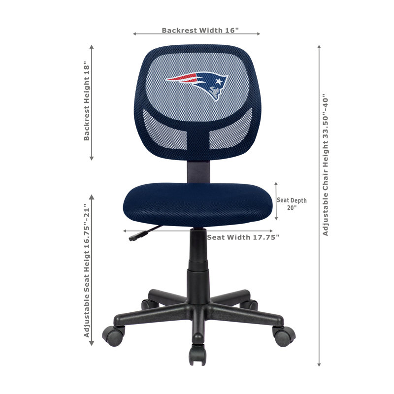 NFL Armless Task Chair, New England Patriots