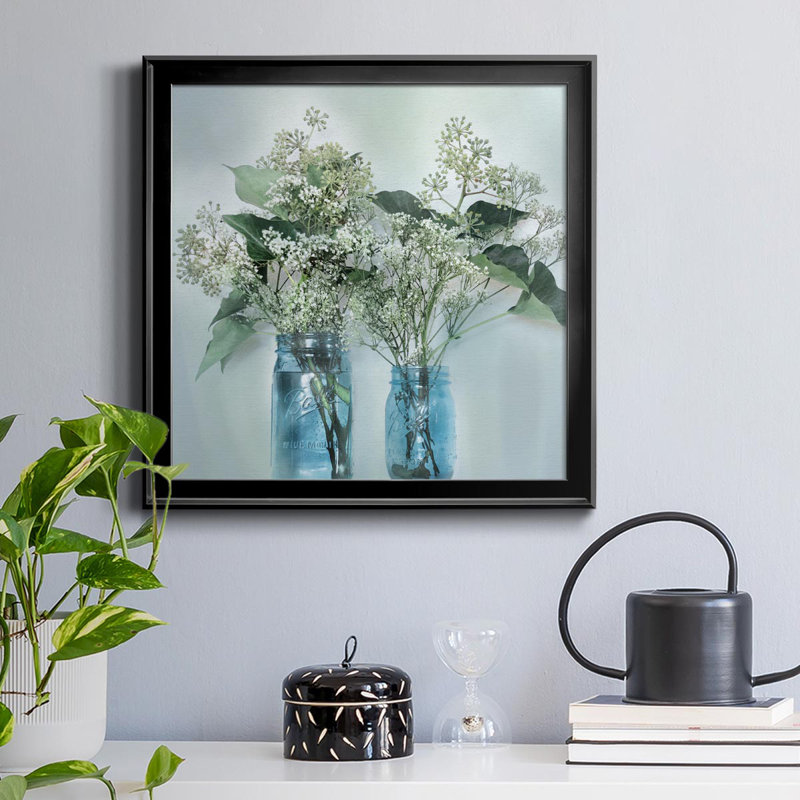 Toile encadrée Bloomin 'Wild I-Premium - prête à être accrochée, H 17,5 po x l 17,5 po x P 1,5 po, Noir