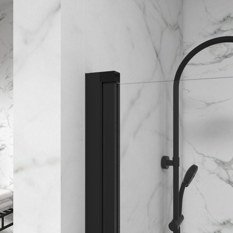 Porte de douche à panneau pivotant 180 ° Goodyo, noir