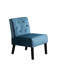 Fauteuil d'appoint à boutons avec velours bleu et coussin en mousse, pour le salon, la chambre à coucher, le tissu de décoration en mousse haute densité 2 pièces, bleu, convient aux petits espaces dans le bureau à domicile,-216836664
