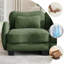 Canapé en chenille 3 places avec repose-pieds mobile (vert)
