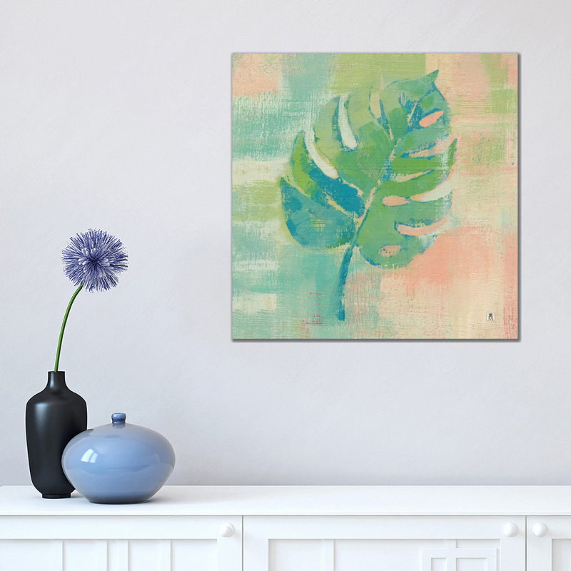 Beach Cove Leaves I by Studio Mousseau - Wrapped Canvas Painting, 45.72 cm H x 45.72 cm W x 3.175 cm D