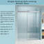 56" - 60" W X 76" H Frameless Shower Door Soft-Closing Single Sliding, 1/4" (6Mm) Tempered Glass With Explosion-Proof Coating