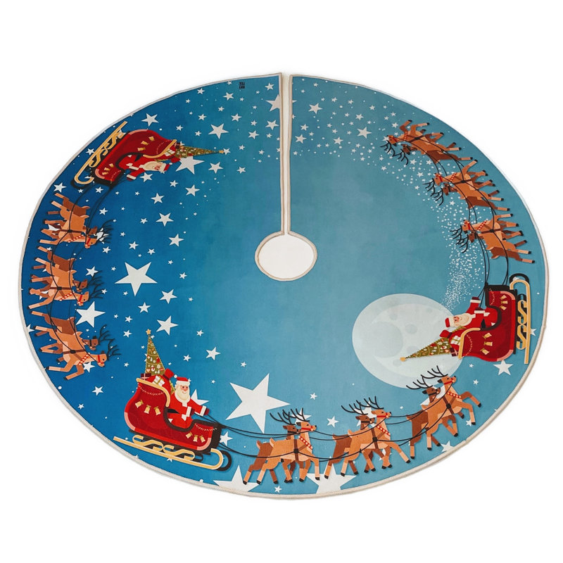 Santa Sleigh Tree Skirt