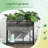 Raised Garden Bed, Elevated Planter Box with Rattan Wicker Look, Tool Storage Shelf, Portable Design for Herbs, Vegetables, Flowers-678027085