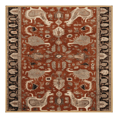 Tapis brun lavable à la machine