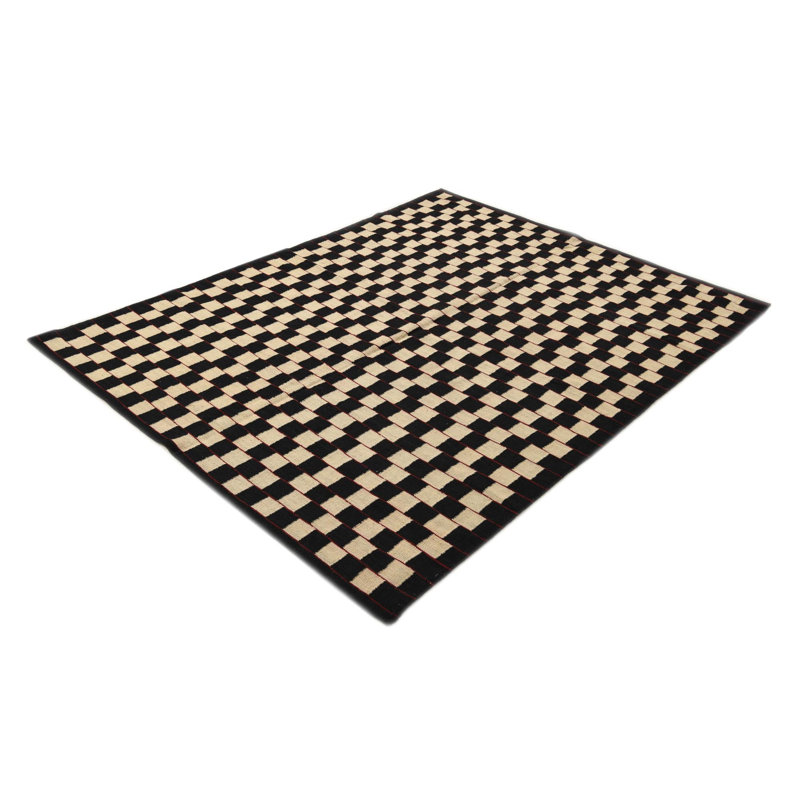 Tapis noir et blanc 5 x 8 Pinkerton