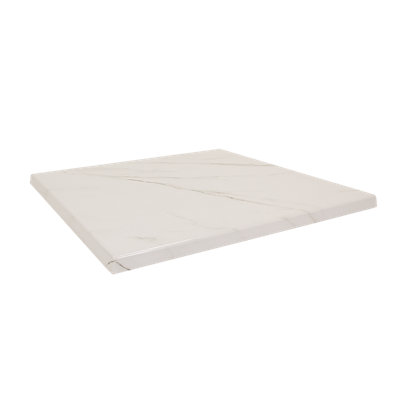 Indoor Molded Compression Table Top in Marble White, 1 1/8" Thick