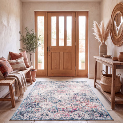 Tapis bleu marine / bleu sarcelle Cronin