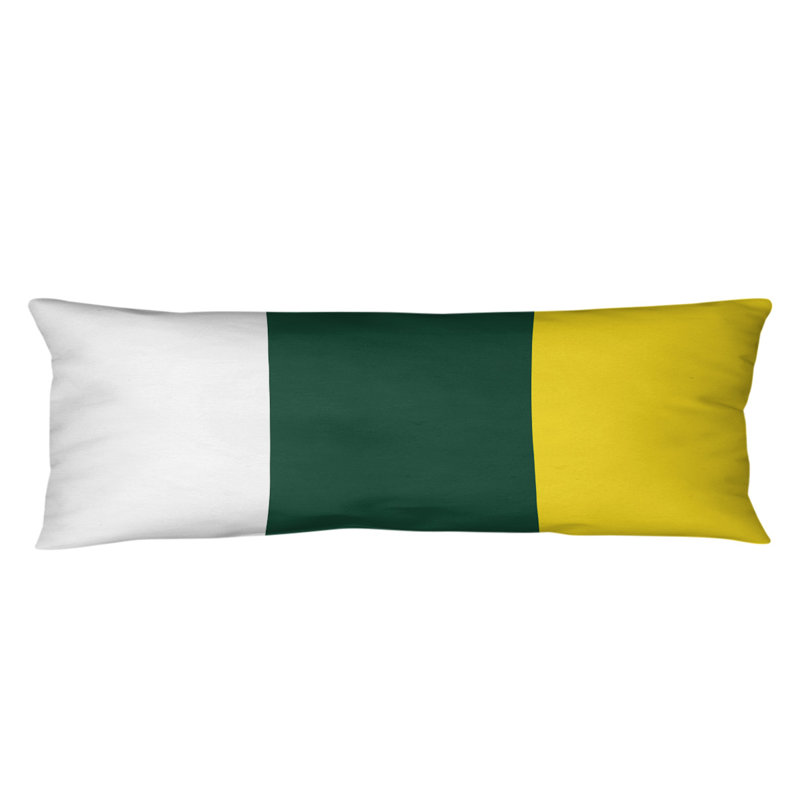 Oreiller de corps en polyester / polyester Arizona Football Stripes, Kentucky , Blanc / milieu vert