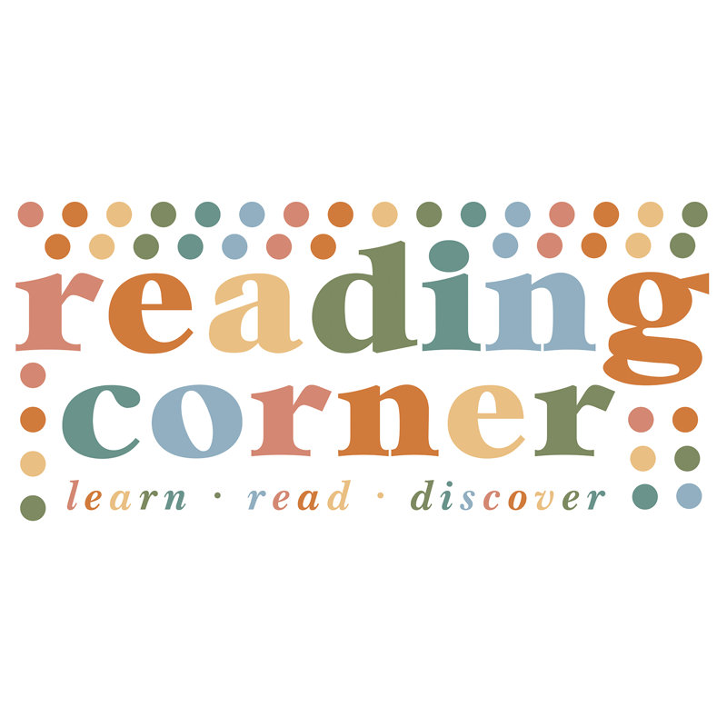 Autocollants muraux de lecture multicolores