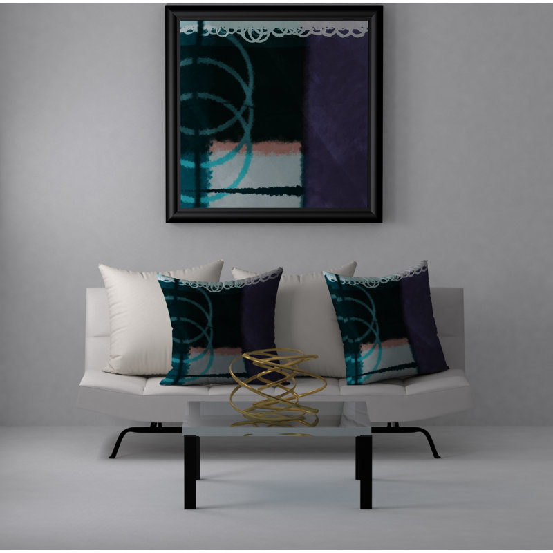 Abstract Throw Pillow, 20" H x 20" W
