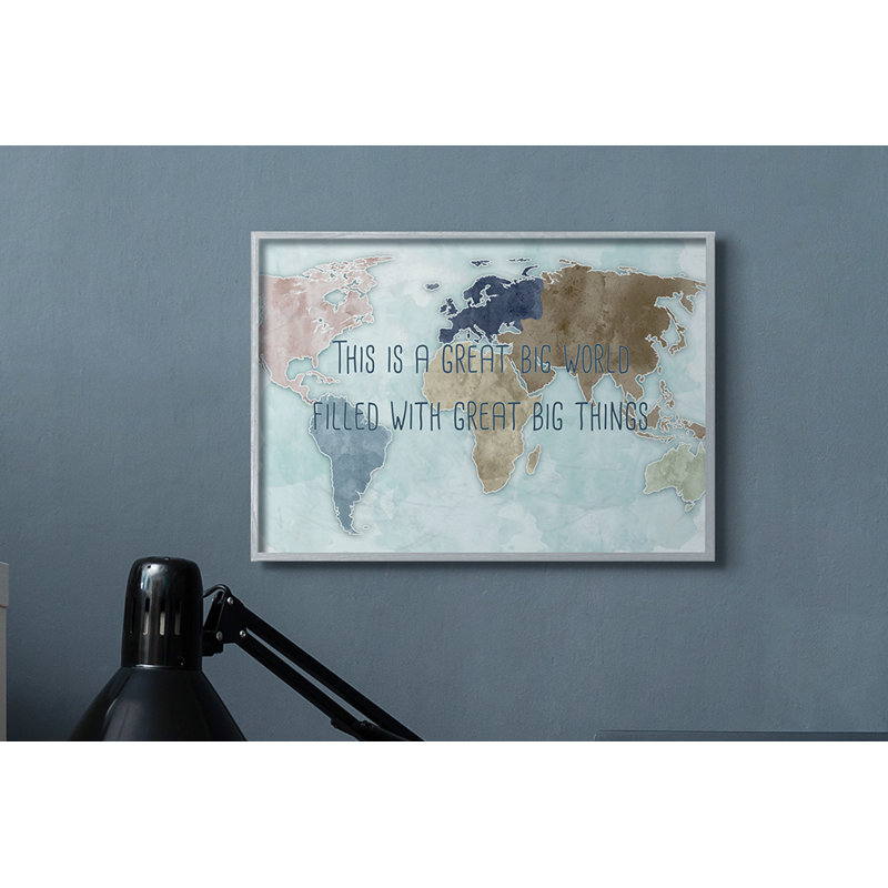 This Is A Great Big World, Estampe numérique Farmhouse, H 16 po x l 20 po