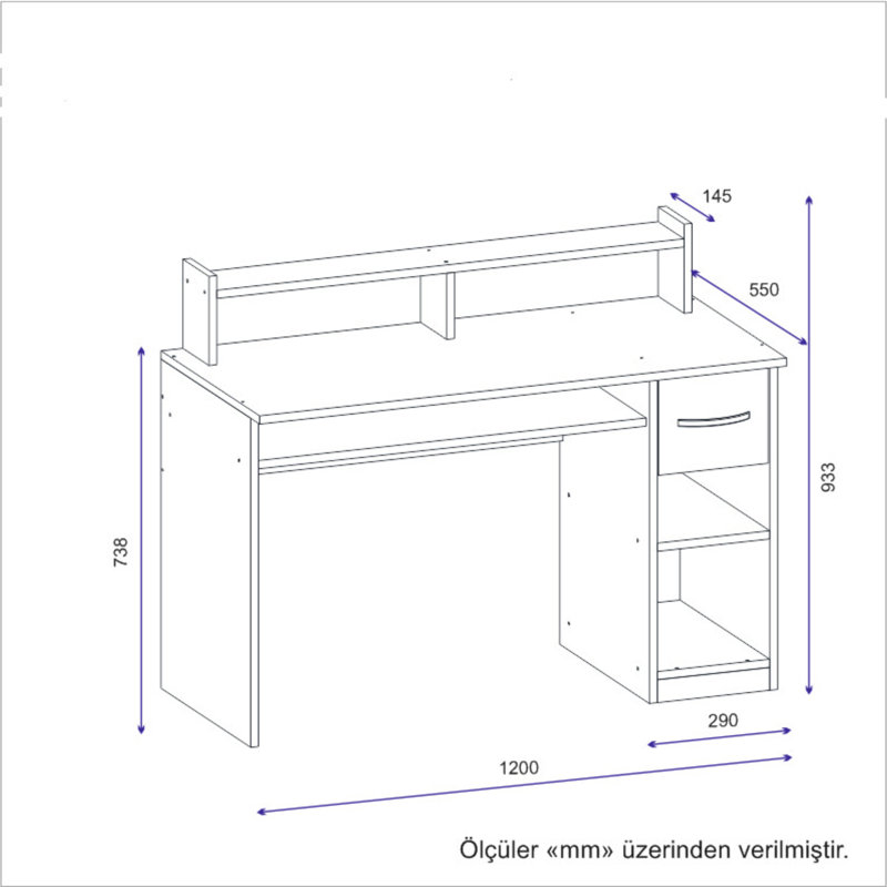Haide Desk, Walnut