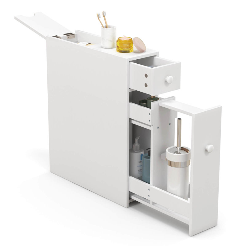 Armoire de salle de bain l 6,5 po x H 22,8 po x P 19 po Swaney, Blanc