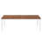 Rectangular Computer Desk With Wood Brown Top And White Metal Base For Home Work Area-1658287502