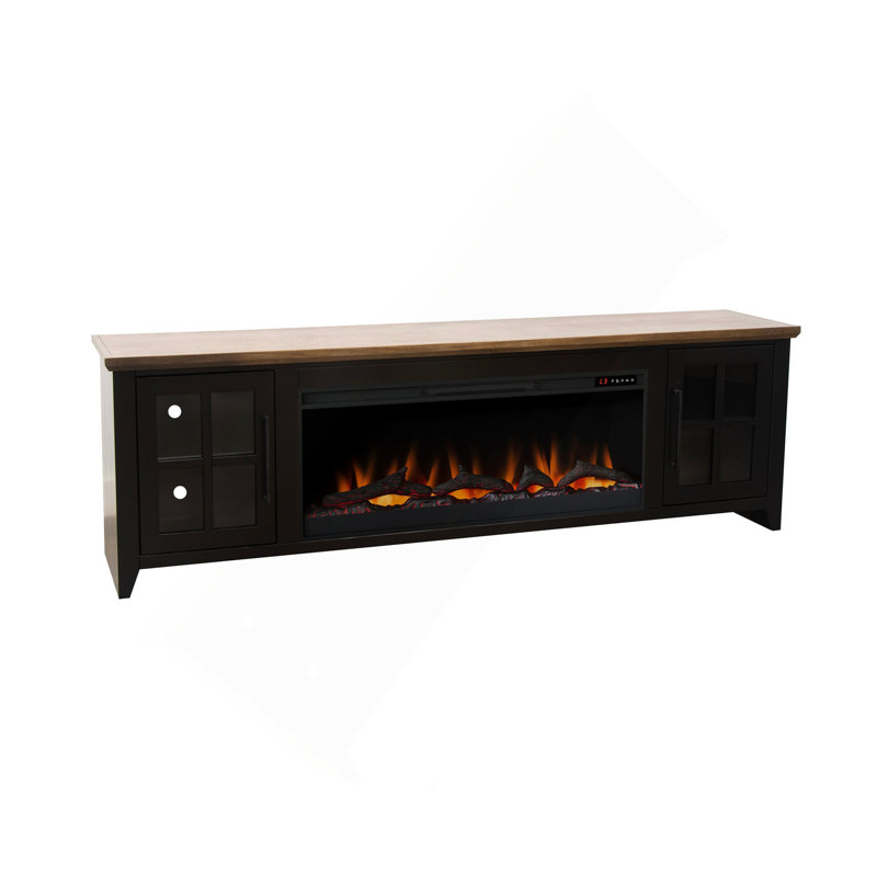 Meuble télé 83 po pour téléviseur de 95 po ou moins, assemblage minimal requis, Black