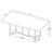 Savona Grey Faux Marble Rectangular Dining Table