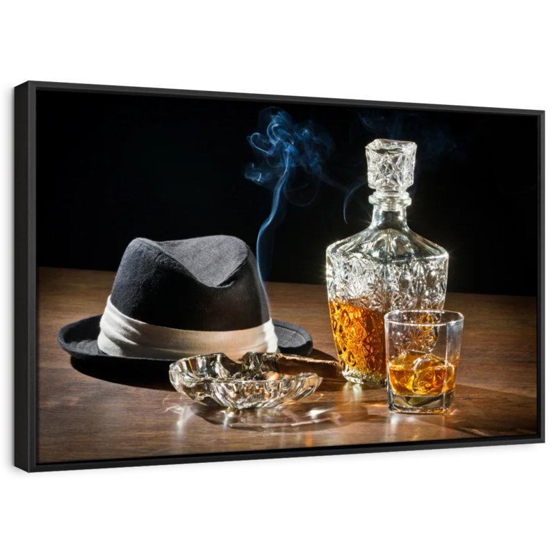 Impression rétro sur toile de whisky rétro, H 9 po x l 13 po