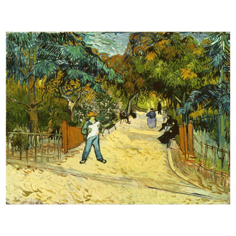 Entrée des jardins publics d'Arles par Vincent van Gogh - Estampe numérique, H 32 po x l 40 po