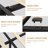 LED Diamond Tufted Bed Frame with 2 Drawers, Adjustable Storage Headboard and 2 Side Pockets-1492737900-1492737906