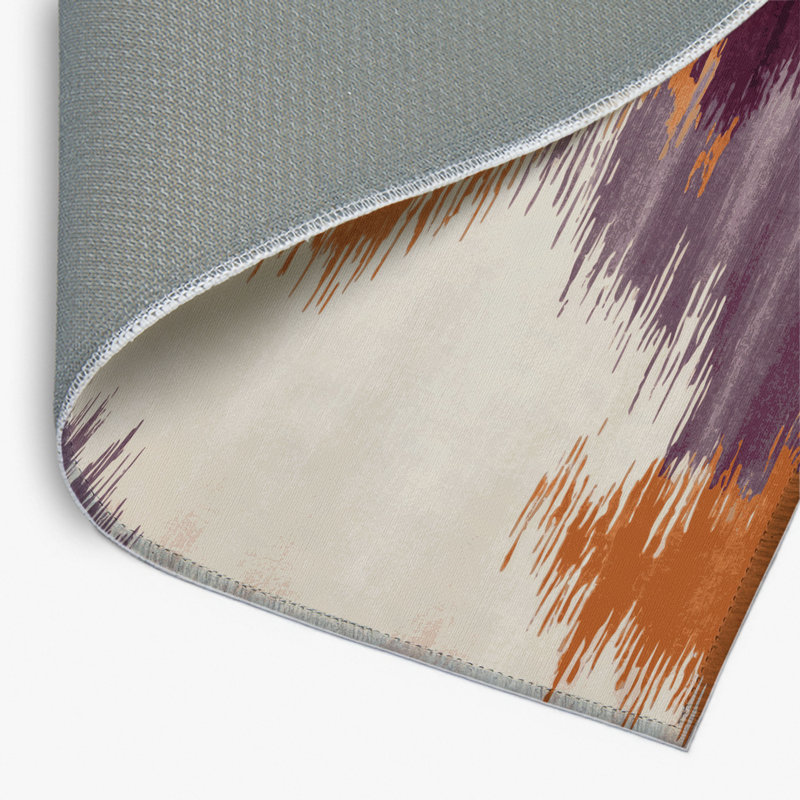 Tapis intérieur et extérieur brun Watercolor, Rectangle 4pi x 6 pi