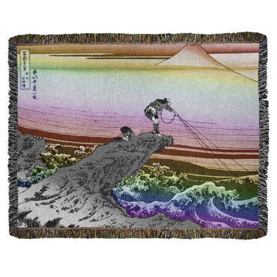 Katsushika Hokusai Hand Woven Throw Blanket