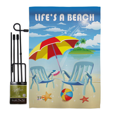 Double Sided 18.5'' H x 13'' W Polyester Flag Set