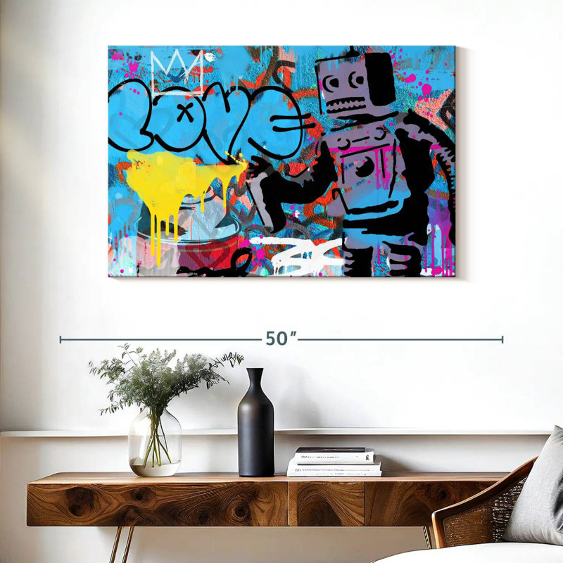 Tergel Love Robot, 26" H x 39" W