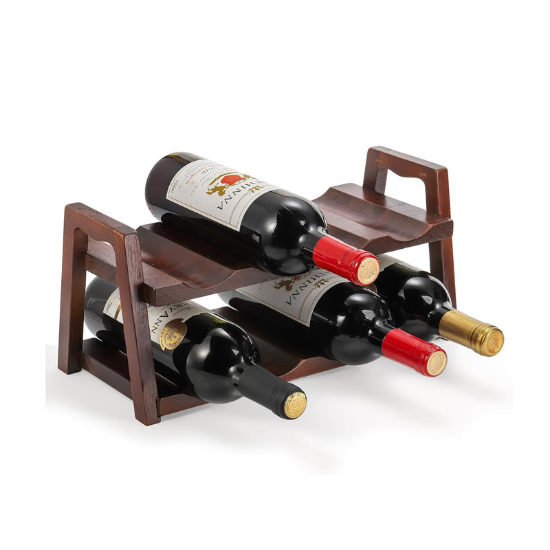 Trewet Tabletop Wine Bottle Rack Brown