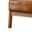 Salma 26" Wide Transitional Traditional Faux Leather Accent Chair with Lumbar Pillow