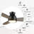44" Irme 3-Blade  Flush Mount Modern Ceiling Fan with Light -1040694614-1040694613