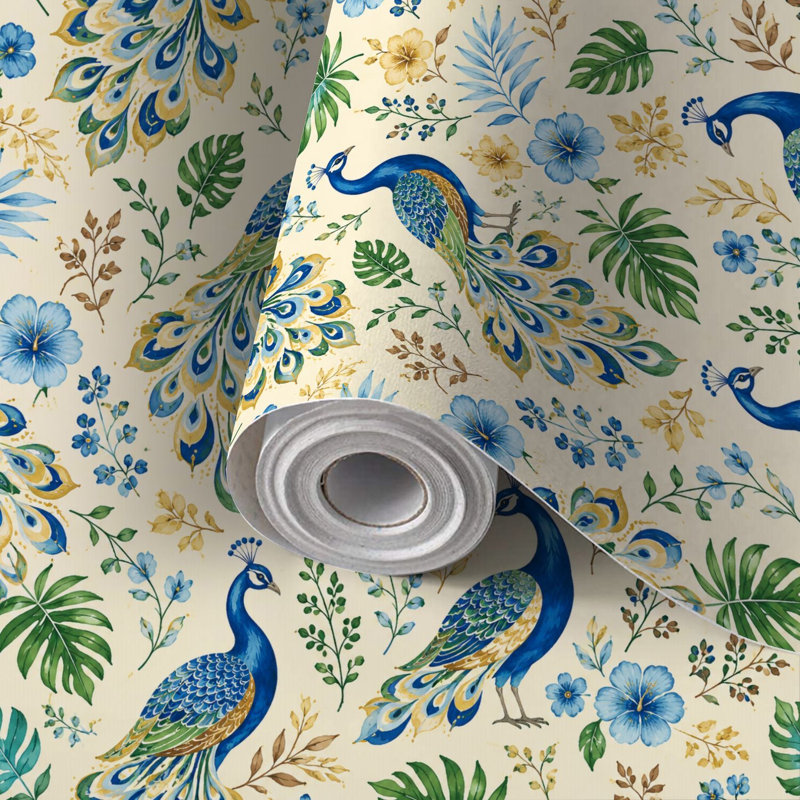 Papier de contact à peler et coller avec papier peint sans couture de style chinoiserie