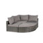 Ensemble de conversation pour patio 8 pièces, ensemble de conversation modulaire en forme de L en osier avec repose-pieds courbé et table en verre pour la piscine-825393156