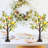 Easter Decoration Set Of 2 Lighted 24 Inch Artificial Tree With Easter Eggs & Colourful LED Lights, Light Up Tabletop Bonsai Tree For Table Home Holiday Spring Decor