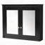 Armoire de rangement murale moderne avec 2 miroirs et tablettes réglables, parfaite pour les salles de bain organisées et élégantes.-133329185