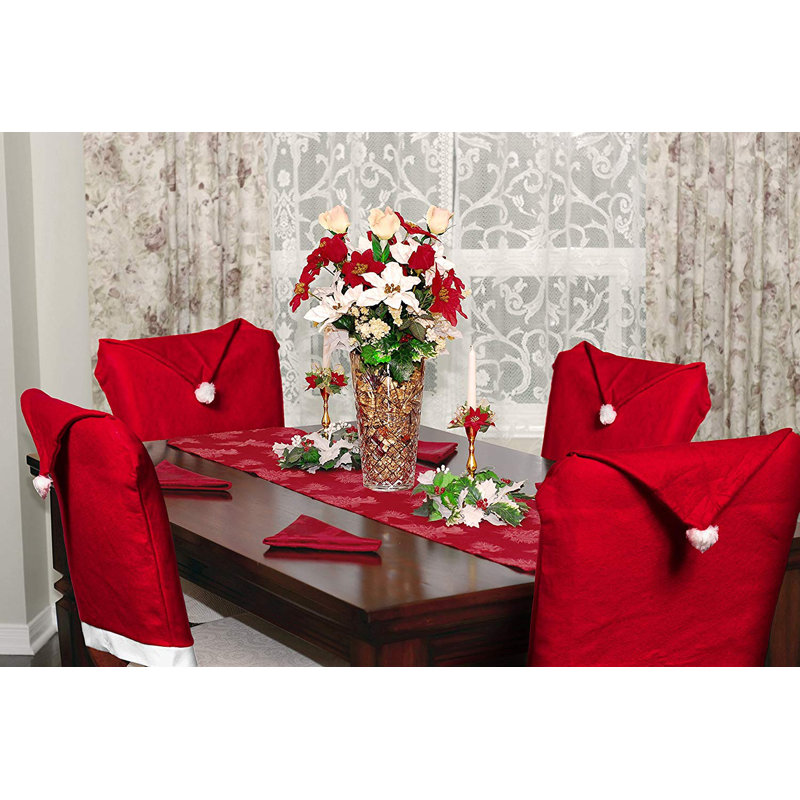Housses de chaise de père Noël rouges 20 "