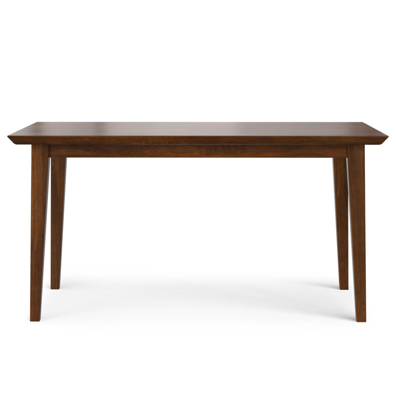 Colby Walnut Solid Wood Rectangular Dining Table for Six