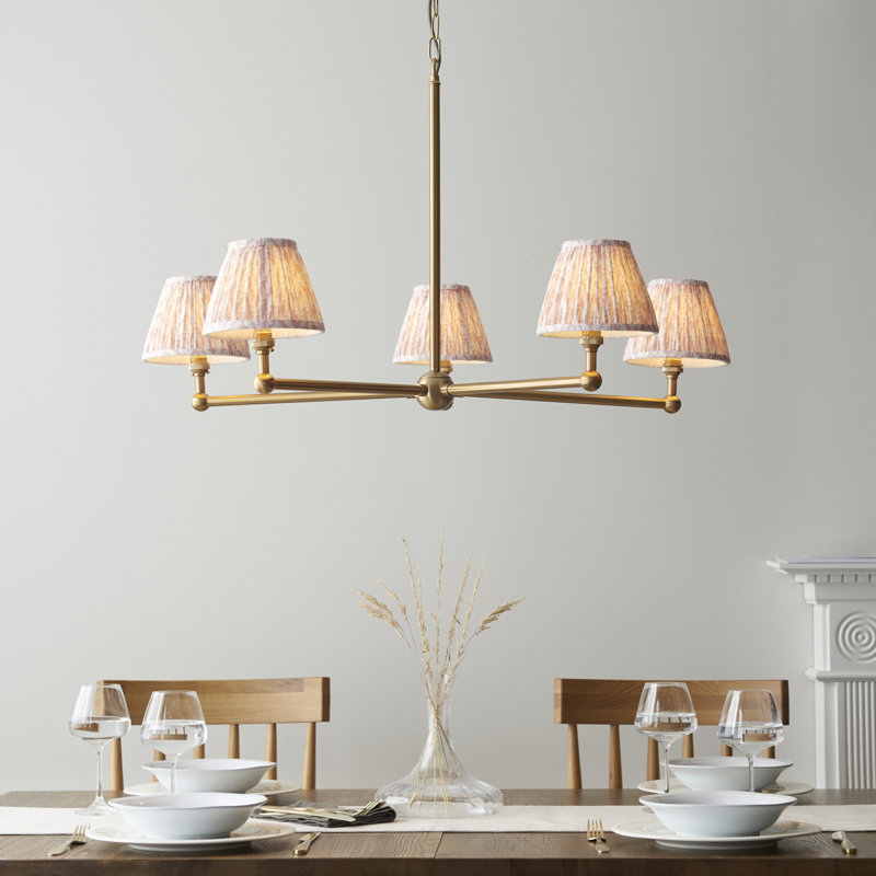 Santiago 5 - Light Waggon Wheel Chandelier, Pink
