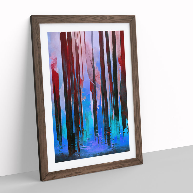 An Artistic Forest No.3 - Single Picture Frame Print, 46cm H x 34cm W x 2cm D, Walnut