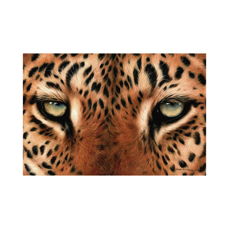 Leopard Eyes by Sarah Stribbling - Print on Canvas, 20.32 cm H x 30.48 cm W, No Framed