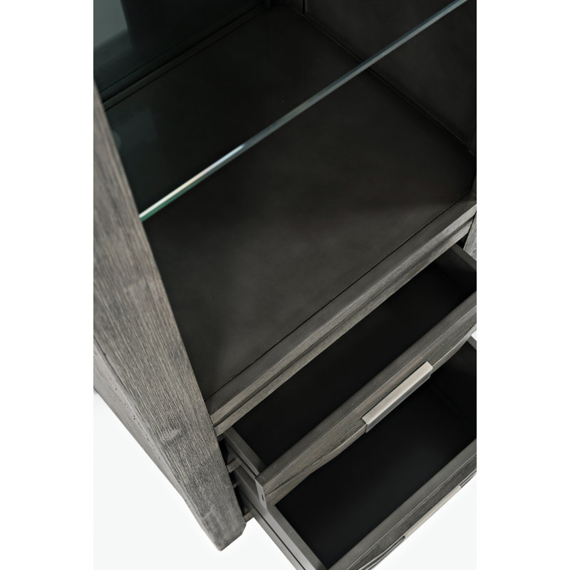 Bibliothèque standard H 72 "x l 22" Cathye, Gris brossé
