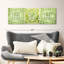 Carreaux ornementaux verts sur toile-1773165641