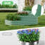 Ensemble de lit de jardin surélevé galvanisé à niveaux avec base ouverte - Design divisé - Pot de fleurs ovale pour légumes, herbes et fleurs (conception modulaire 3-en-1)-268883958
