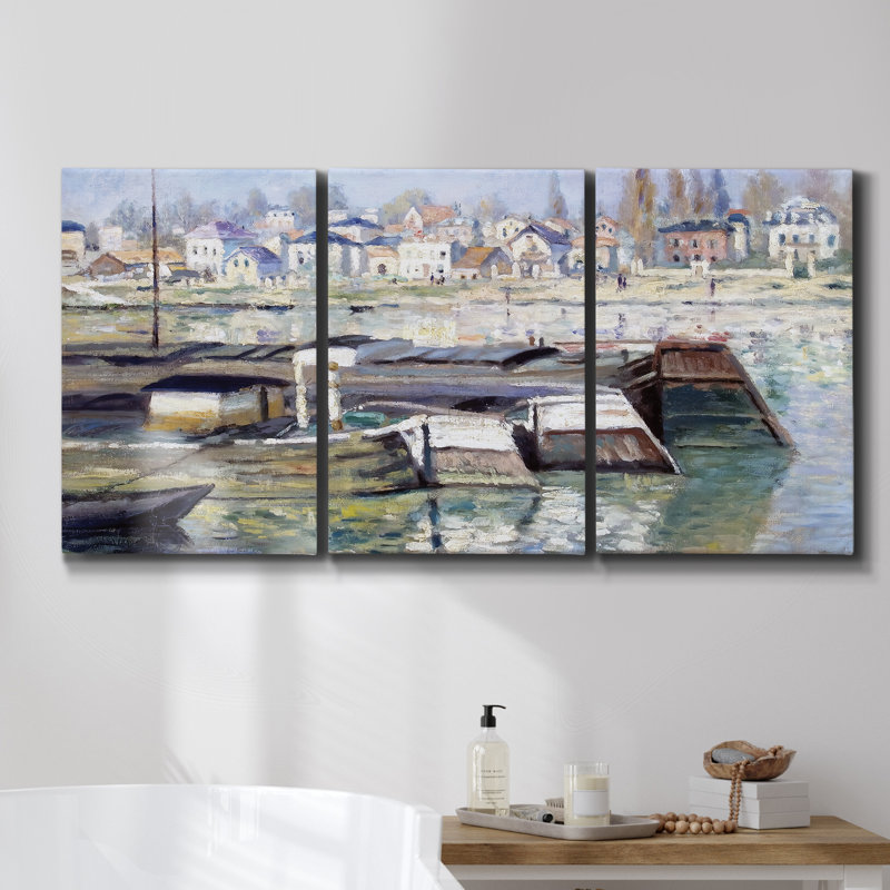 At Petit sur toile, reproduction de 3 pièces, H 27 po x l 54 po x P 2 po