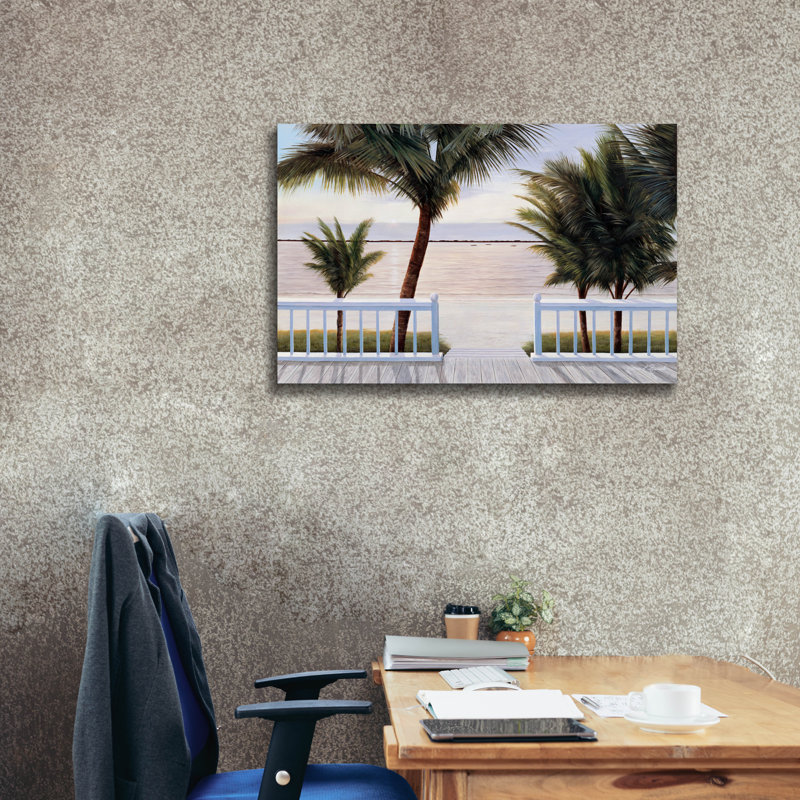 «Palm Bay» par Diane Romanello, H 26 po x l 40 po x P 1,5 po
