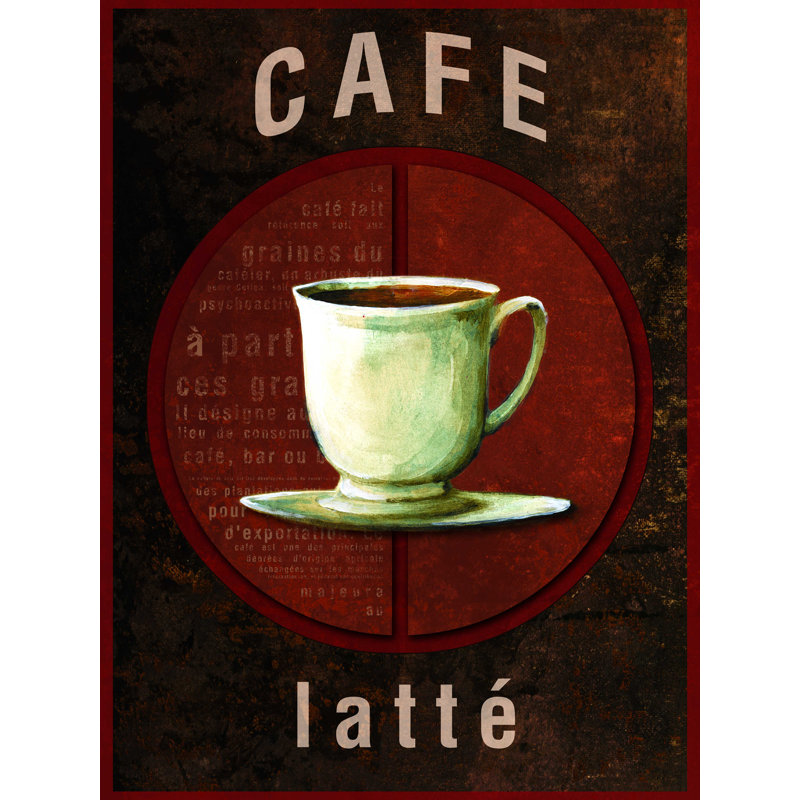 " Cafe Latte Red ", 16" H x 12" W