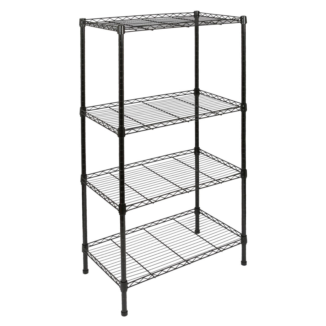 Harbour Housewares 4 Tier Adjustable Wire Shelving Units - Set of 2